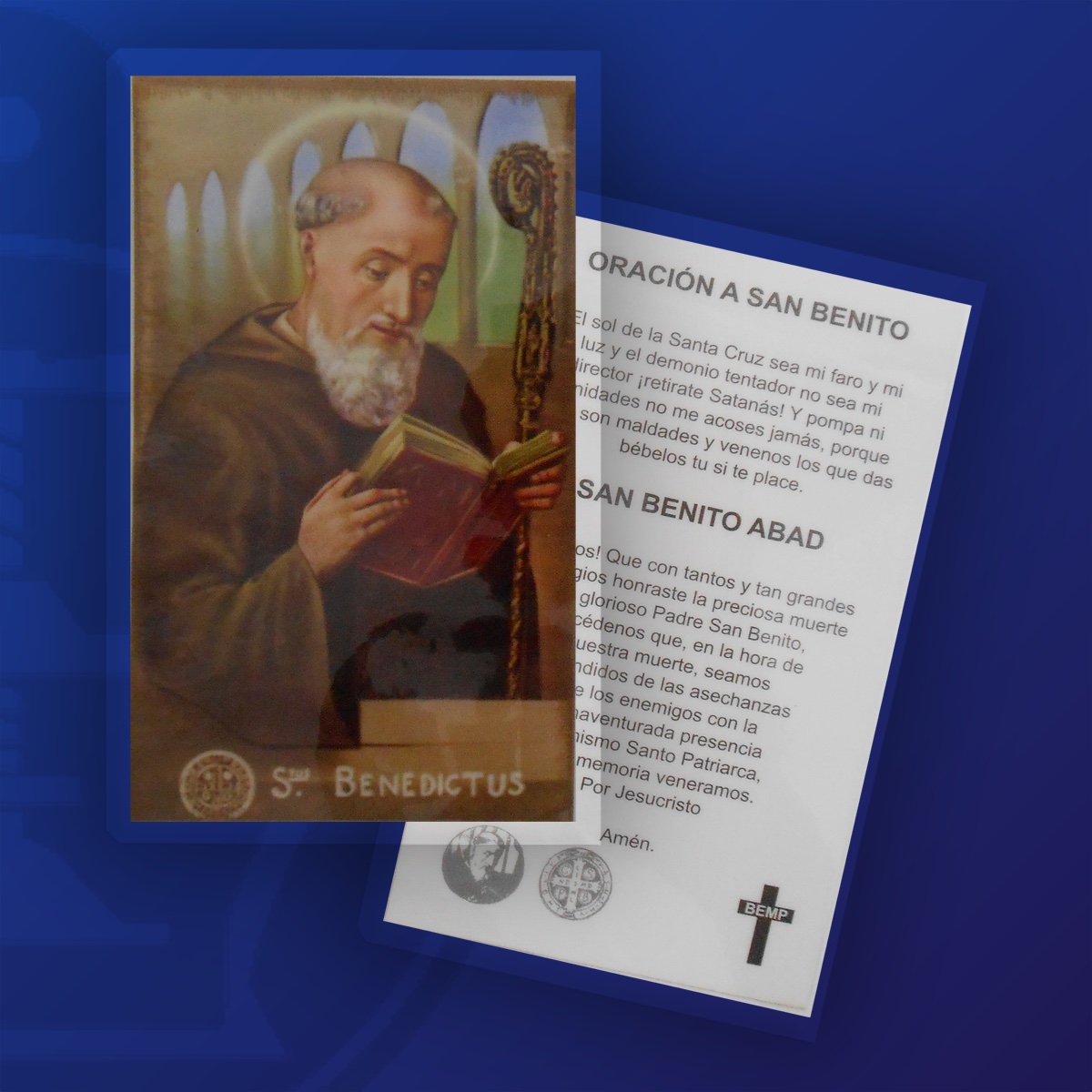 El Troquel SA de CVTienda de artículos religiososEstampa con oración San  Benito Abad